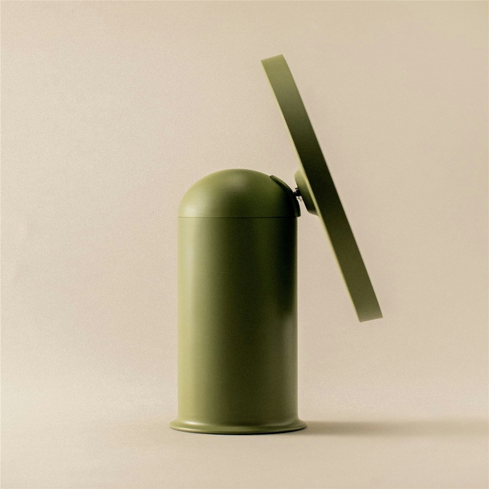 image 1 of Cosmic Free Standing Magnifying Mirror with Durable Stainless Steel, Olive Green | Multi