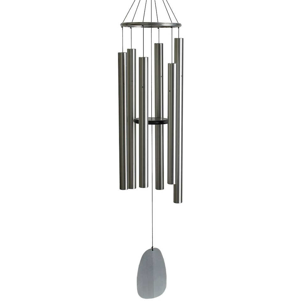 image 1 of Woodstock Extra Large Bells of Paradise Wind Chime - Silver