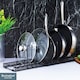 image 7 of Buckingham Expandable Pot, Pan & Lid Organising Rack 8 Dividers - Black | Black