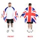 image 5 of Pack of 1 Wearable Union Jack Flag Cape & Crown Red | One Size