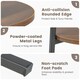 image 4 of COSTWAY Round Side Table Wooden 2-Tier Sofa End Table Brown