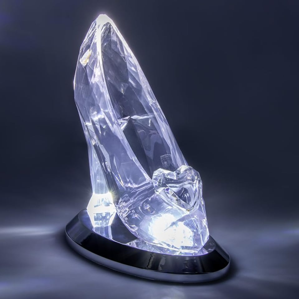 image 1 of Cinderella Glass Slipper Light, Disney Princess Night Light with Magical Glow & Standard Modes, Collectible Lamp Gift  Paladone