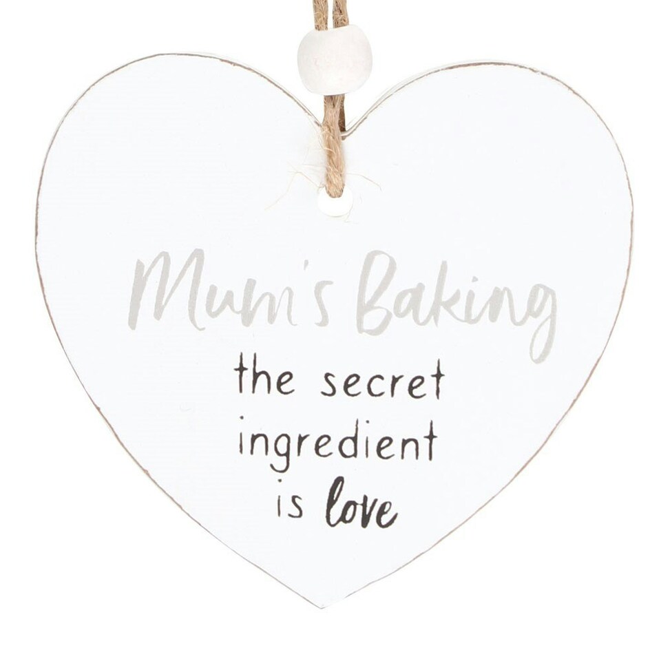 image 1 of Something Different Mum´s Baking Secret Ingredient Hanging Sentiment Sign - White - One Size