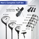 image 3 of COSTWAY Men's Complete Golf Clubs Package Set 10 Pieces Grey