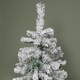 image 4 of 4ft (1.2m) Snow Flocked Artificial Christmas Tree with Green Metal Stand and 177 Tips