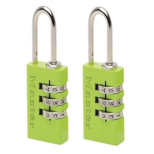 Master Lock Aluminium Combination Padlocks 3 Digit Colour 20Mm X 2