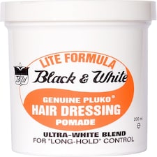 Black and White Lite Formula Pluko Hair Dressing Pomade 200ml
