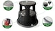 image 5 of Janrax Black Metal Premium Rolling Kick Step Stool
