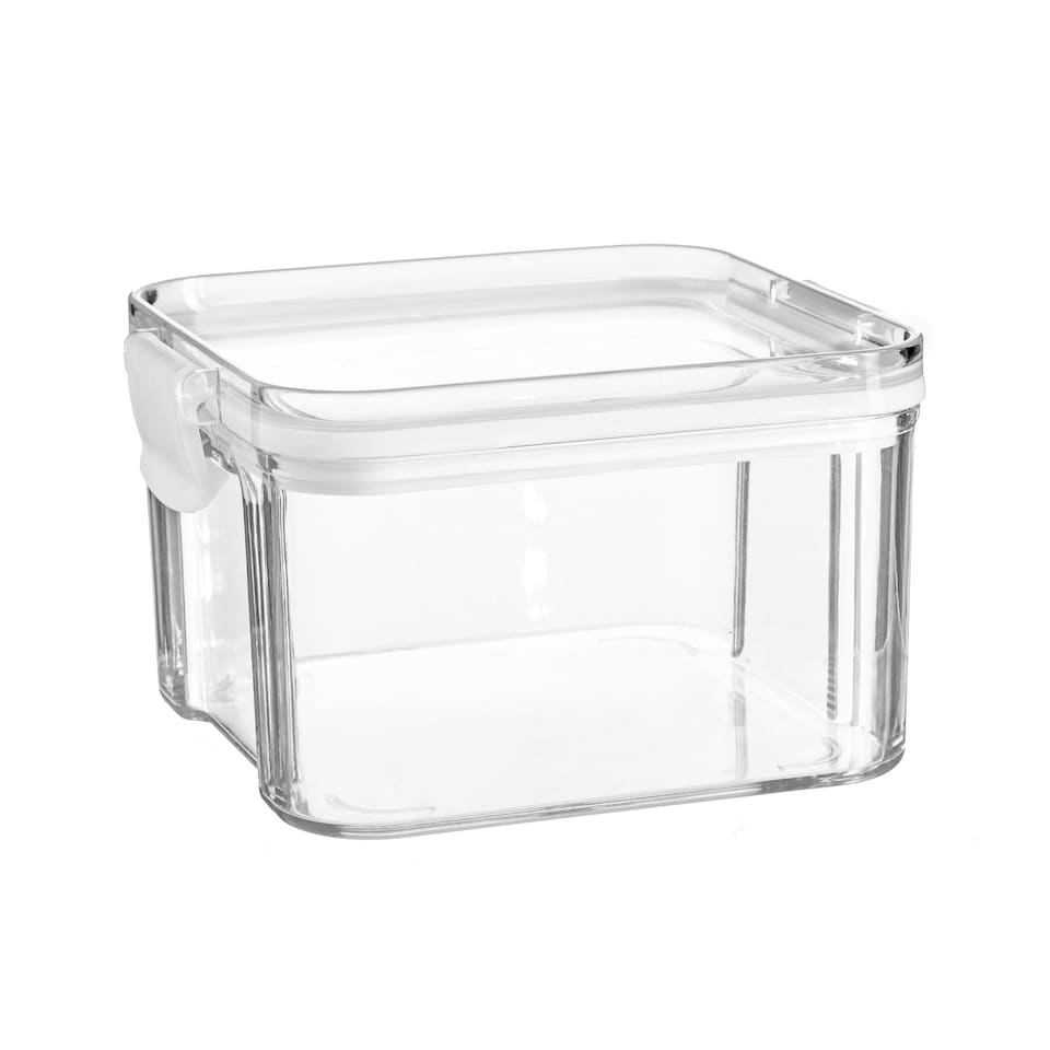 image 1 of Argon Tableware Food Storage Container - 460ml - White Reusable Airtight Stackable Meal Prep Lunch Box with Clip-Lock Lid