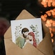 image 3 of Baby Jesus Mary Joseph Wreath Blank For Him Or Her Art Xmas Festive Christmas Card