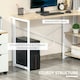 image 6 of HOMCOM L-Shape Folding Computer Desk Study Workstation with 2 Shelves Oak Tone