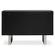 image 4 of Interiors by Premier Grey Elm Wood Sideboard, Natural Grey‑Finished Elm Cabinet with Polished Stainless‑Steel U‑Legs Black