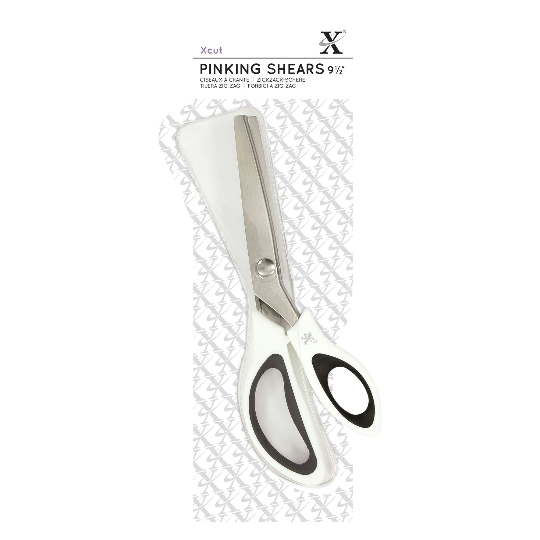Xcut Pinking Shears, Black & White, 9.5"