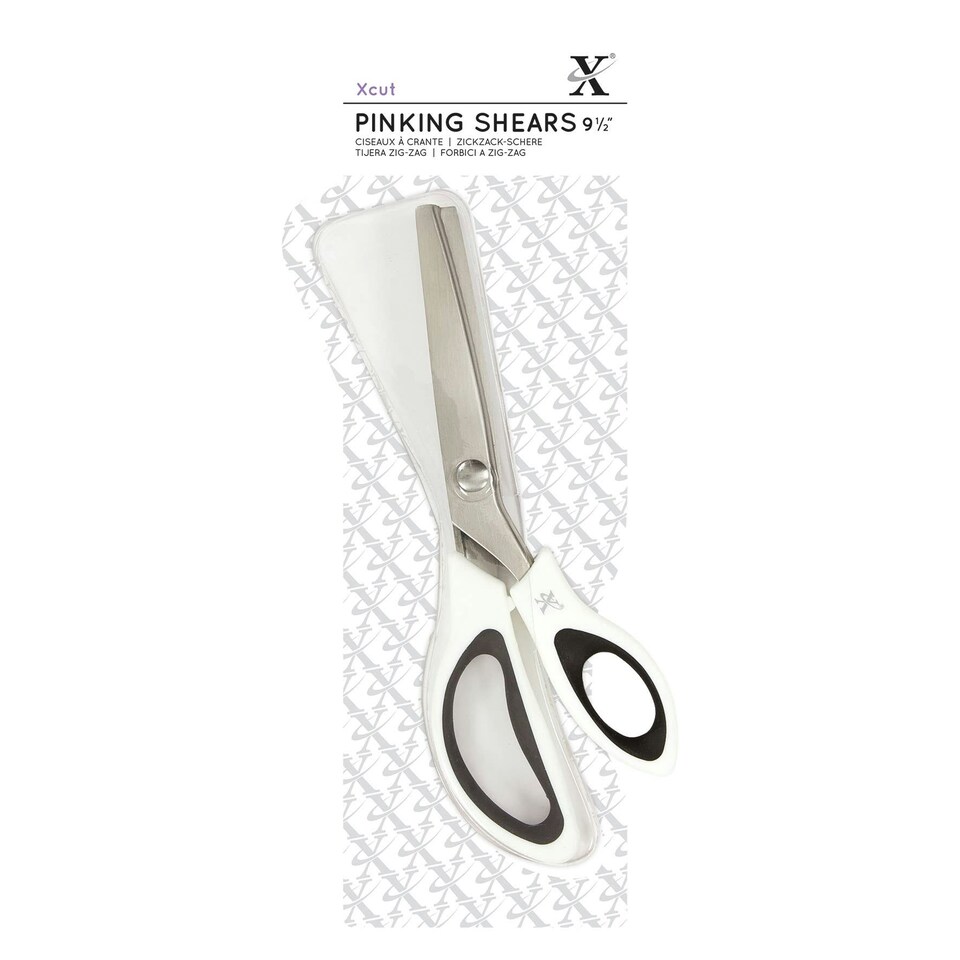 Xcut Pinking Shears, Black & White, 9.5"