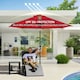 image 7 of Outsunny UPF 50+ Replacement Parasol Canopy Parasol Cover Replacement, Red