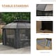 image 6 of Outsunny 4 x 3(m) Polycarbonate Gazebo for Lawn, Yard, Patio, Deck, Black