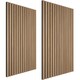 image 1 of Acoustic Wall Panels with Wood Veneer Slats, Thick Felt and Easy to Install | Brown | oak | 120 x 60 x 120 cm | 2