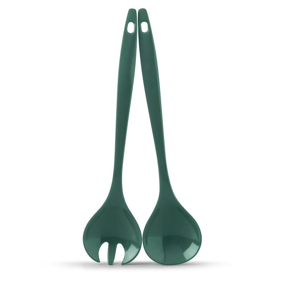 image 1 of Zeal Melamine 2-Piece Salad Servers Set Green | Forest Green