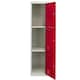 image 4 of Metal Storage Lockers - Three Doors, Flatpacked, Red Red