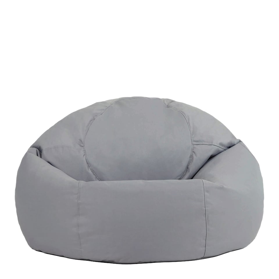 image 1 of Adult Classic Beanbag Outdoor Waterproof Bean bags Ready Filled - Grey, 2 Pack