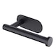 image 1 of Living and Home Modern Wall Mounted Stainless Steel Toilet Paper Roll Holder, Black