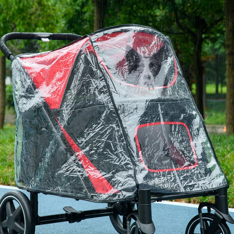image 1 of PawHut Dog Stroller Rain Cover, Cover for Dog Pram Buggy for, Large, Medium Dogs