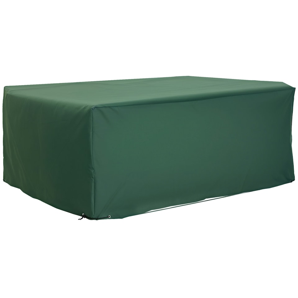 image 1 of Outsunny 205x145x70cm UV Rain Protective Cover For Garden Patio Rattan Furniture Green | 205cm x 145cm x 70cm