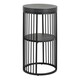 image 1 of Strington Round Bedside Table 1 Shelf in Matt Black Black