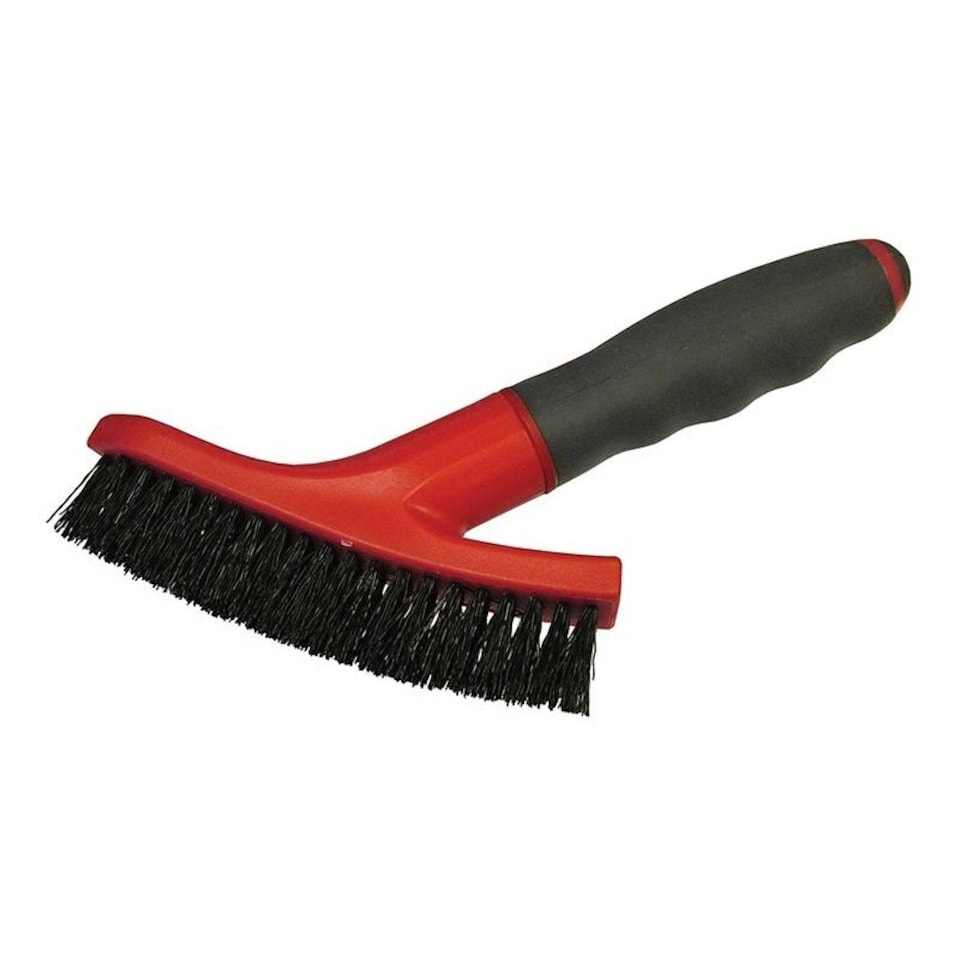 Faithfull Grout Scrubbing Brush Soft Grip Handle - Multi Colour - One Size
