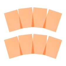 Pack of 8 A4 Plain Peach Dyslexia Overlay Reading Sheets - PET Material, Rounded Corners | Orange | Peach