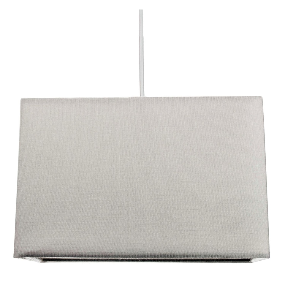 image 1 of Contemporary and Stylish Dove Grey Linen Fabric Rectangular Lamp Shade | Grey | Grey | 1