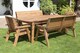 image 4 of Eight Seater Rectangular Table Set with Cushion - W340 x D216 x H98 - Fully Assembled - Green