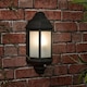 image 1 of ValueLights Black Aluminium IP44 Rated Outdoor Porch Wall Mounted Flush Sensor Lantern