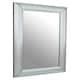image 2 of Interiors by Premier Art Deco Rectangle Wall Mirror, Silver Panelled Thick Frame Mirror for Living Room, Decorative Mirror Silver