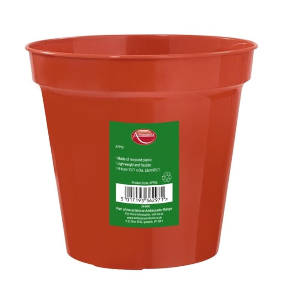Ambassador Flower Pot - Orange - 7in