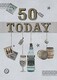 image 1 of 50 TODAY BIRTHDAY CARD BLUE & GOLD MALE BIRTHDAY CARD H876