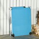 image 8 of Outsunny Folding Outdoor Reclining Sun Lounger Chair Aluminium Frame Blue