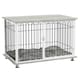 image 1 of PawHut Dog Crate Furniture End Table w/ Soft Washable Cushion, Lockable Door