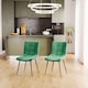 image 1 of Vida Designs Richton Set of 2 Dining Chairs Upholstered Fabric Padded Chair, Green | Green | Green