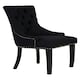 image 1 of Interiors by Premier Black linen Dining Chair, Comfortable High Back Office Chair, Aesthetic Linen chair for Living Room