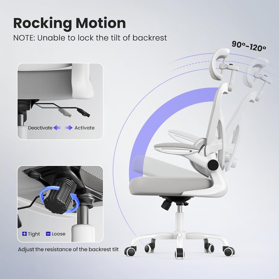 image 1 of Rattantree Ergonomic Office Chair Dual Backrest Mesh Computer Chair