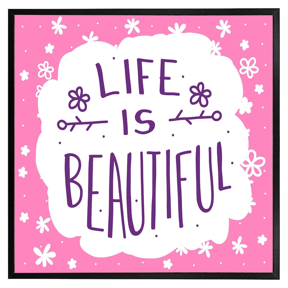 image 1 of Life is beautiful (Picture Frame) White | M