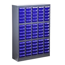 Blue 75 Drawers Parts Cabinet Storage Unit