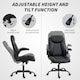 image 4 of HOMCOM Executive Office Chair with Flip-Up Armrests, PU Leather Computer Desk Chair with Thick Cushion, Tilt Function, Height Adjustable for Home, Black | Black