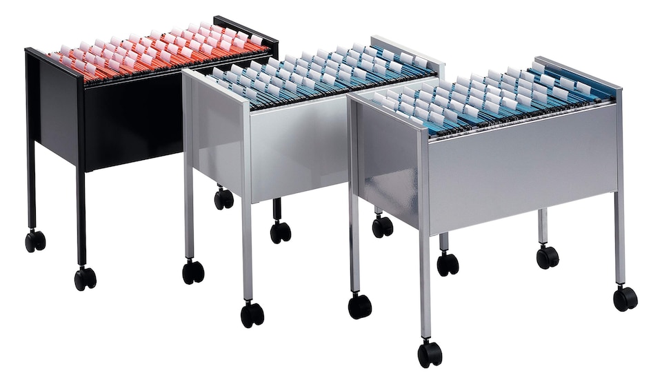 image 1 of Durable Universal Suspension File Trolley | for 80 A4 Folders | Grey | Grey