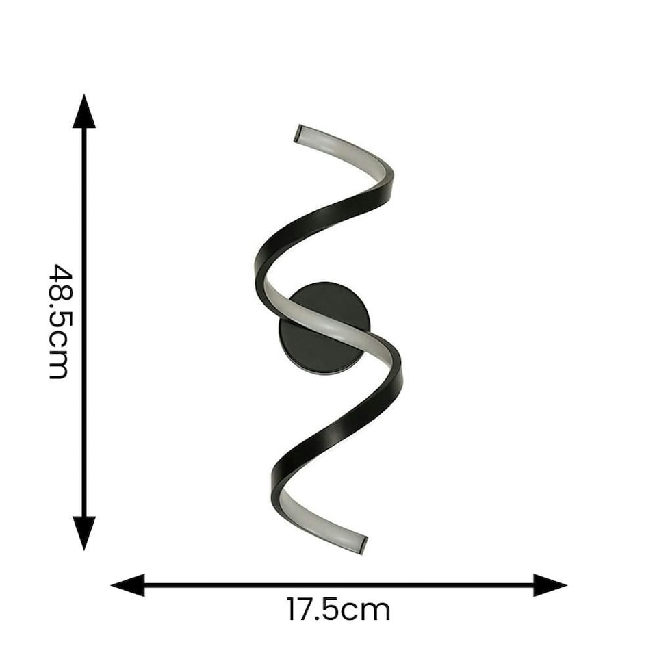 image 1 of ValueLights Infinity Black Single Twist Integrated LED Wall Light