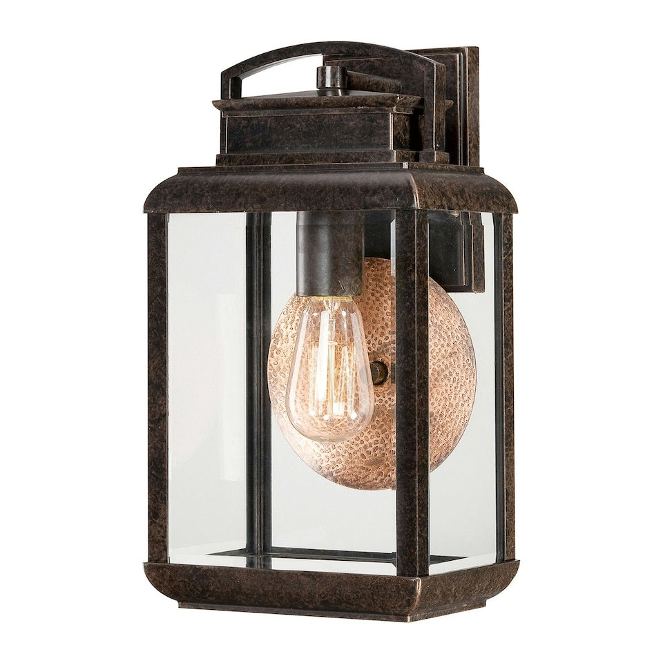 image 1 of Byron 1 Light Outdoor Medium Wall Lantern Light Imperial Bronze IP44, E27