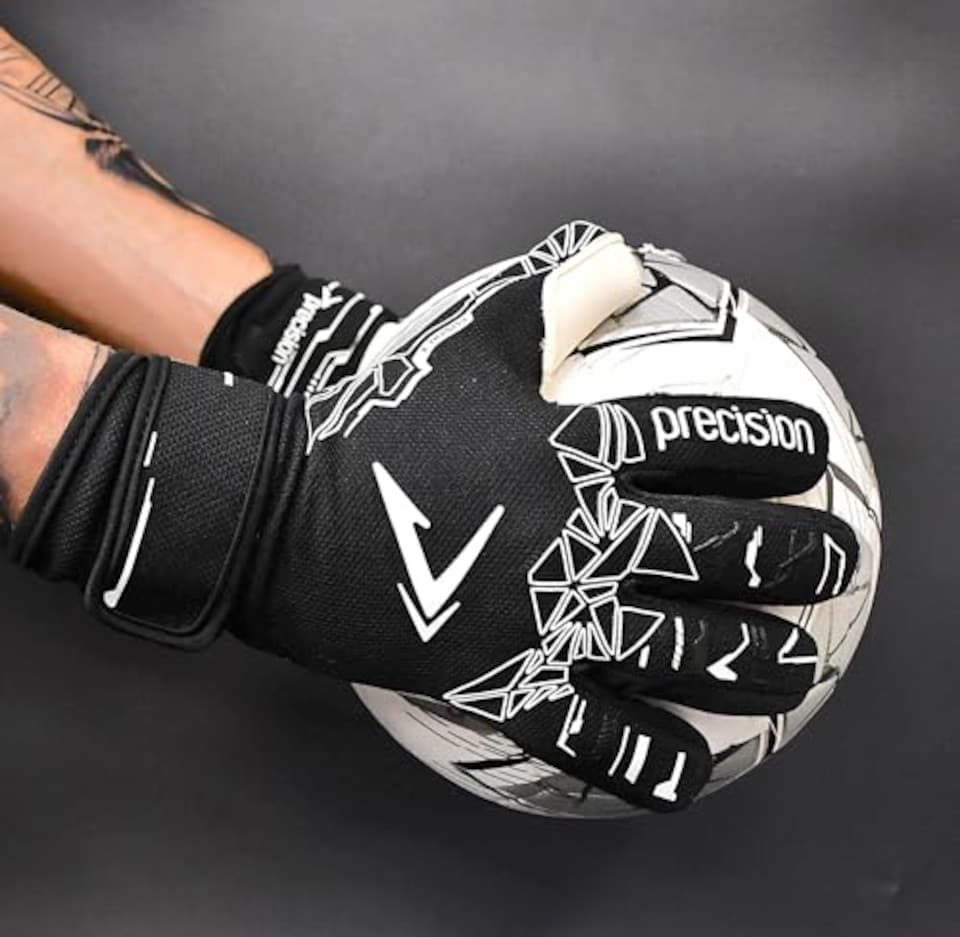 image 1 of ​​Precision Fusion X Pro Lite Giga Professional Football Junior Goalkeeper Gloves, Black, 7