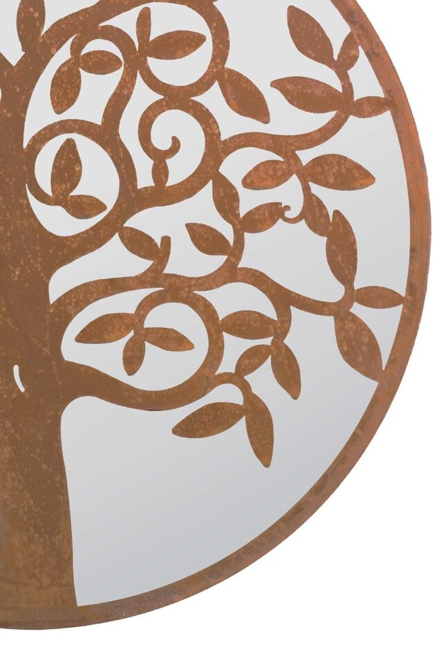 image 1 of Small Tree Design Round Garden Mirror 60 x 60 CM 2ft x 2ft | Multi
