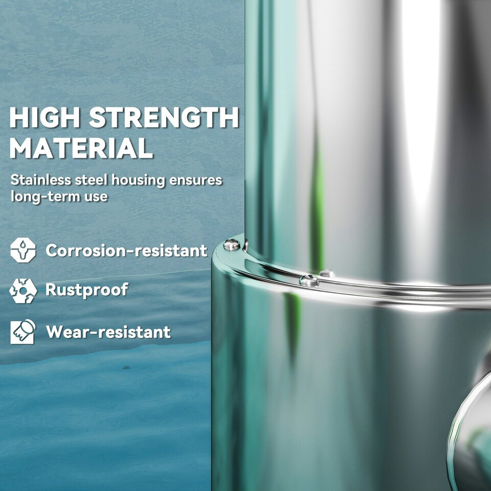 image 1 of Outsunny 1100W Water Pump with Float Switch, 18500L/H Electric Sump Pump | Green